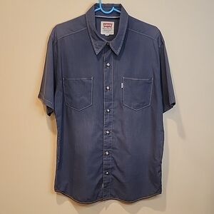 Levi's Men's Casual Navy Button Down Shirt
